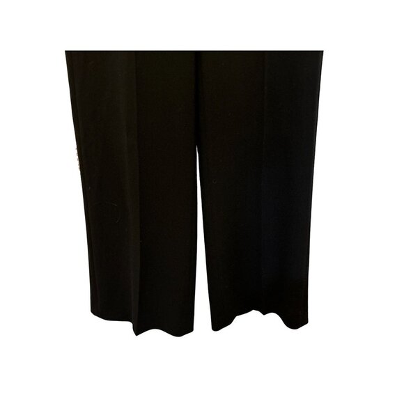 Charles Nolan Wide Leg Black Pants Trousers Back Pockets Size 6 - Picture 6 of 10